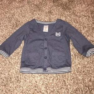 Gymboree raccoon ‘varsity’ sweater.